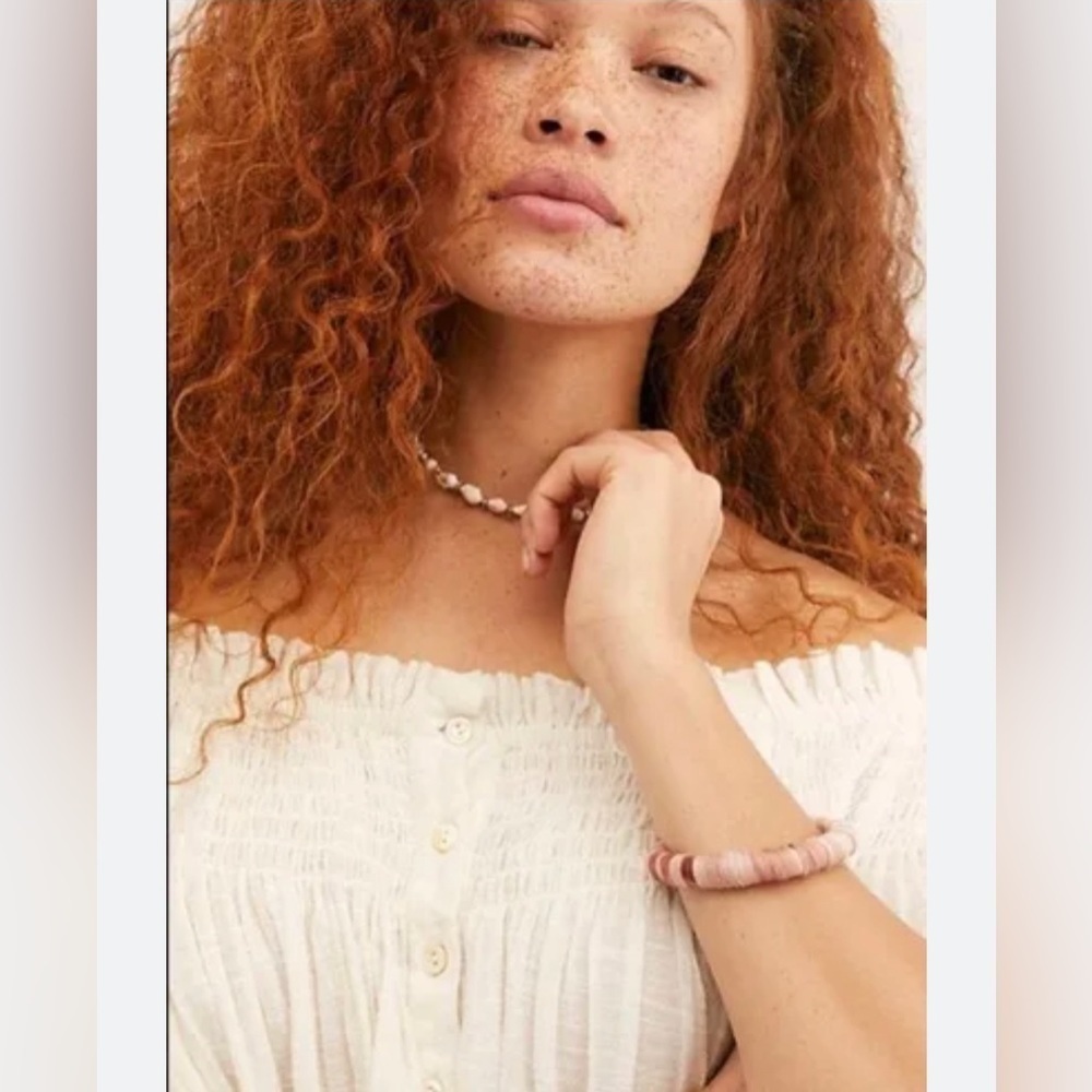 Free People Boho Fabric Wrapped Stackable Bracelet